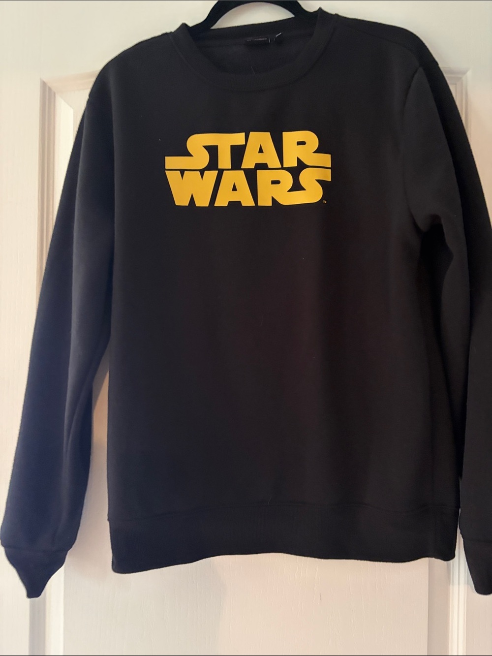 Star Wars Black Crewneck with Yellow Logo